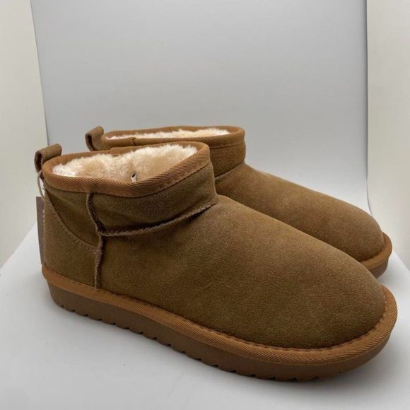 CUSHIONAIRE Women's Cozy pull on boot CHESTNUT 7.5 - Picture 1 of 6